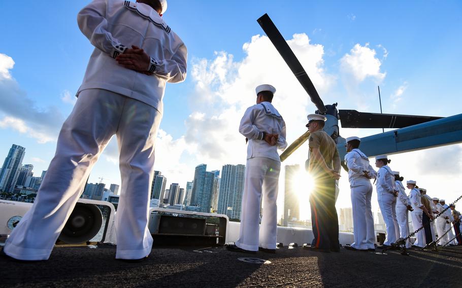 Thousands of sailors and Marines hit Miami as city launches its first